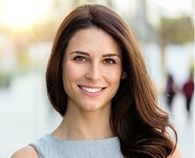 Smiling woman outdoors