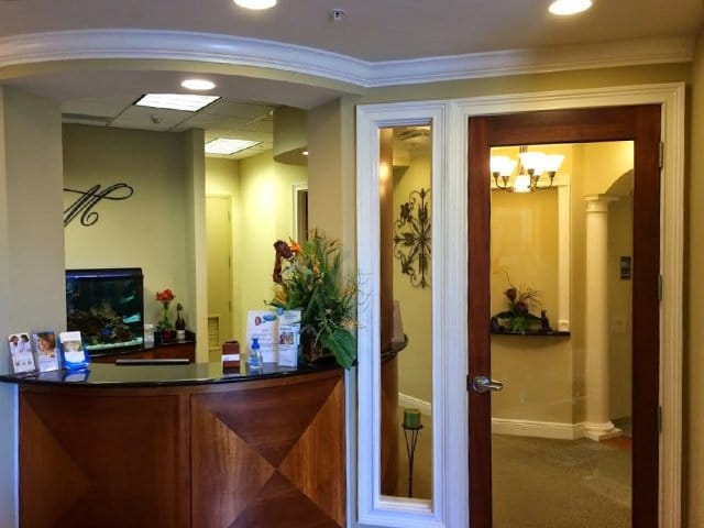 Dental office reception desk