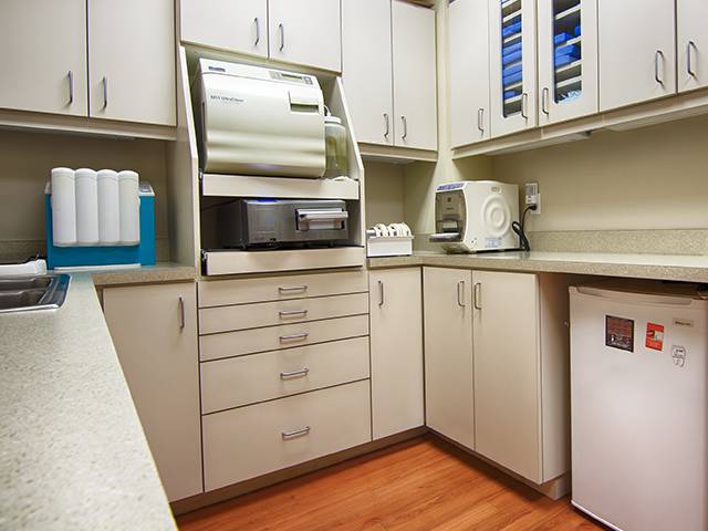 Dental lab and storage area