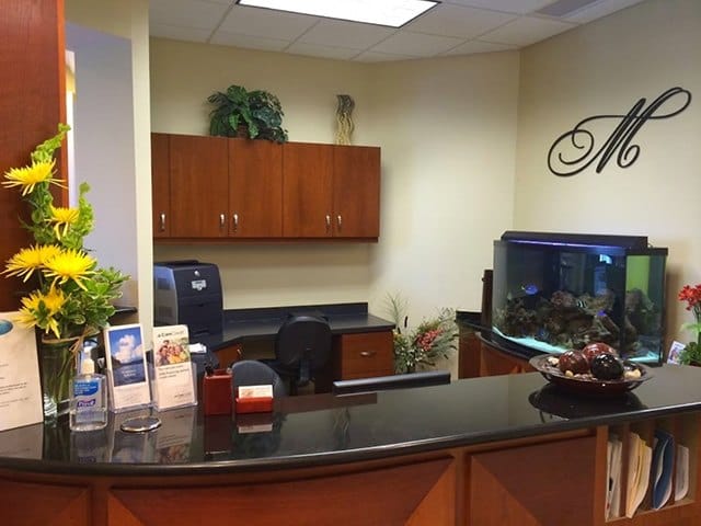 Welcoming reception desk