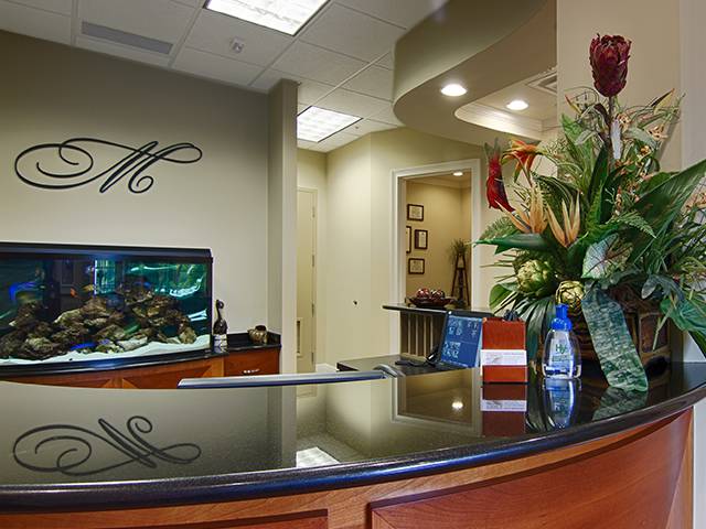 Welcoming dental office front desk