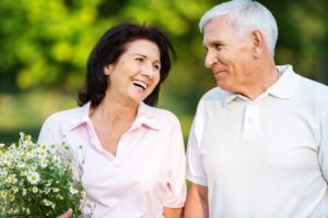 smiling older couple