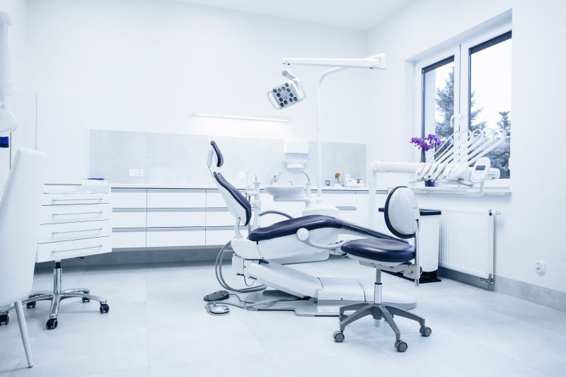 a fully sterilized and disinfected dental treatment room 