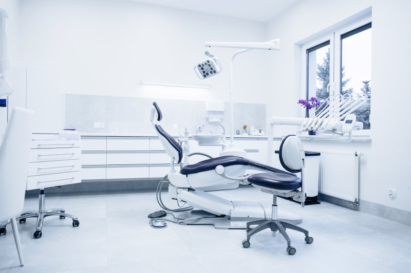 a fully sterilized and disinfected dental treatment room
