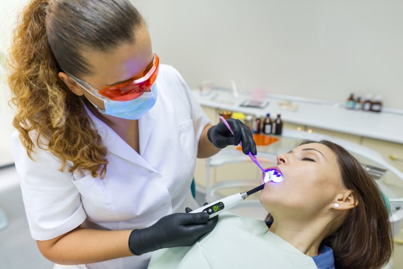 woman under dental sedation in North Naples
