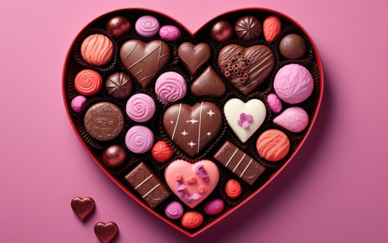 box of Valentine chocolates 